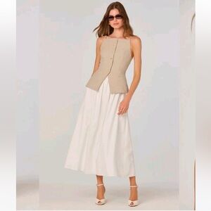 Astr Longline Vest Mixed Media Dress